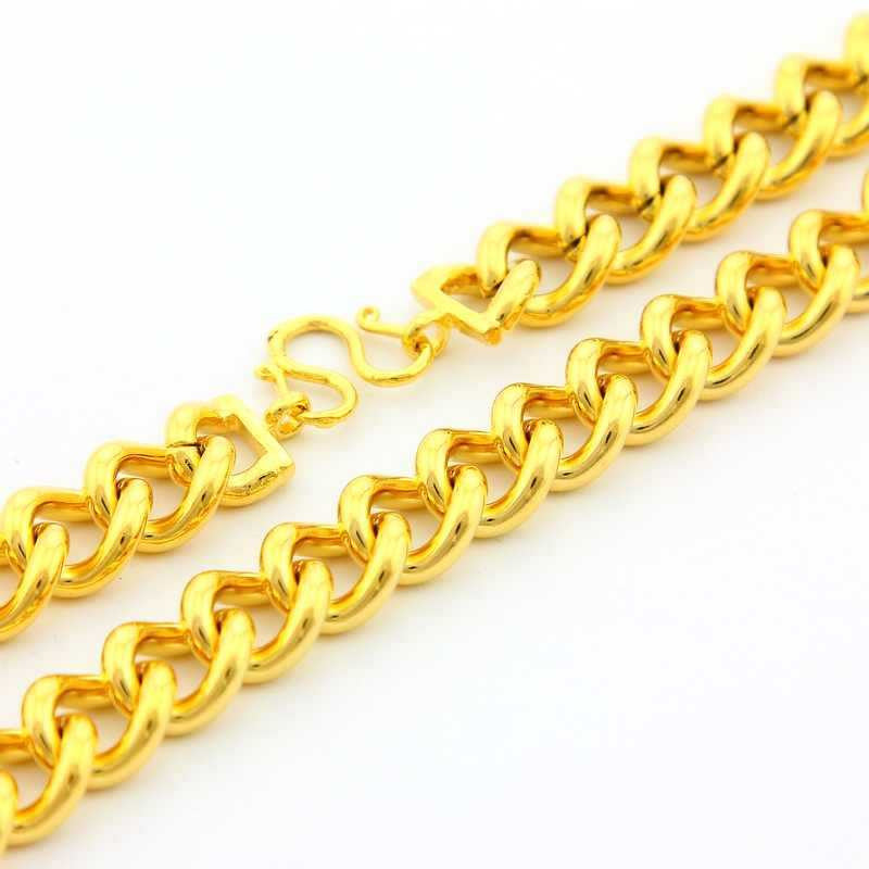 24k gold plated collar necklace wide key chain tattoo choker YHDN 65 MP