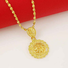 24k gold plated necklace women pierced circle choker277 MP