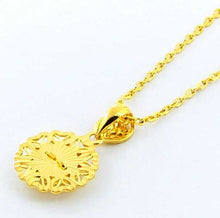 24k gold plated necklace women pierced circle choker277 MP