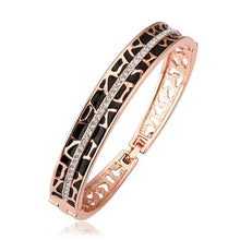 Austrian Crystal charms bangle Hollow track women bracelet joyas HBZ 1 MP