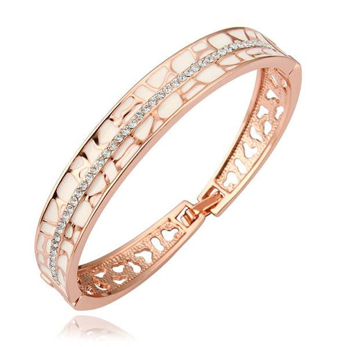 Austrian Crystal charms bangle Hollow track women bracelet joyas HBZ 1 MP