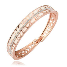 Austrian Crystal charms bangle Hollow track women bracelet joyas HBZ 1 MP