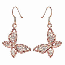 Austrian Crystal earrings Butterfly drop brincos de festa love MP