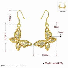 Austrian Crystal earrings Butterfly drop brincos de festa love MP
