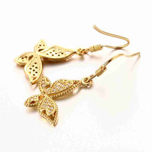 Austrian Crystal earrings Butterfly drop brincos de festa love MP