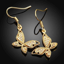 Austrian Crystal earrings Butterfly drop brincos de festa love MP