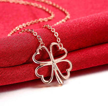 18K Gold Plating necklace men Hollow four-leaf flower maxi colar ruby jewelry248 MP