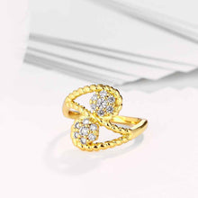 18K Gold Plating rings Inlaid crystal 8 aneis jewelry display MP