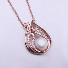 18k gold plated pendant necklace pink rose pear maxi necklace bijouterie MP