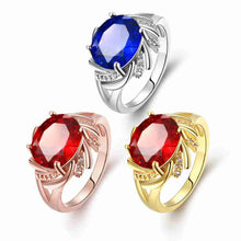 18k gold plated ring In large crystal package anel masculino men jewelry174 MP