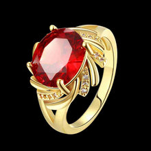 18k gold plated ring In large crystal package anel masculino men jewelry174 MP