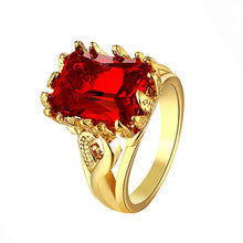 18k gold plated ring big ruby anel masculino bijoux women SKGR1 1 MP