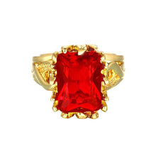 18k gold plated ring big ruby anel masculino bijoux women SKGR1 1 MP