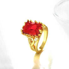 18k gold plated ring big ruby anel masculino bijoux women SKGR1 1 MP