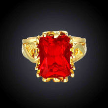 18k gold plated ring big ruby anel masculino bijoux women SKGR1 1 MP