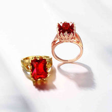 18k gold plated ring big ruby anel masculino bijoux women SKGR1 1 MP