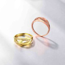 18k gold plated ring insets pierced Leaves bague femme jewellery SKGR 88 MP