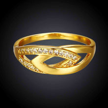 18k gold plated ring insets pierced Leaves bague femme jewellery SKGR 88 MP