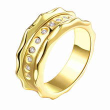 18k gold plated wedding rings arch bridge anillos bear bijouterie MP