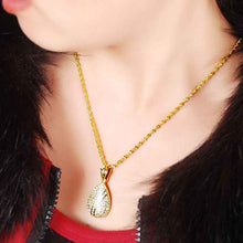 24k gold plated pendants big Drop corrente de prata masculina bijoux278 MP