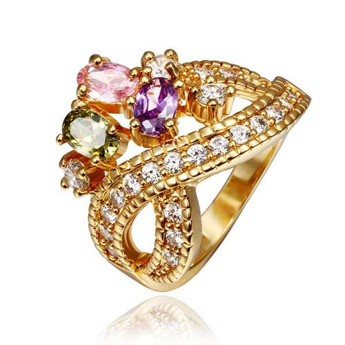 18K Gold Plating rings violetta 8 anel wedding decoration221 MP