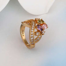 18K Gold Plating rings violetta 8 anel wedding decoration221 MP