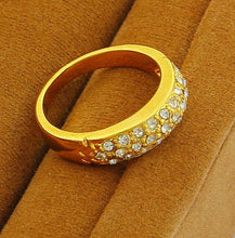 18K Gold Plated rings for men more litter crystal anel de ouro charms YHDR 24 MP