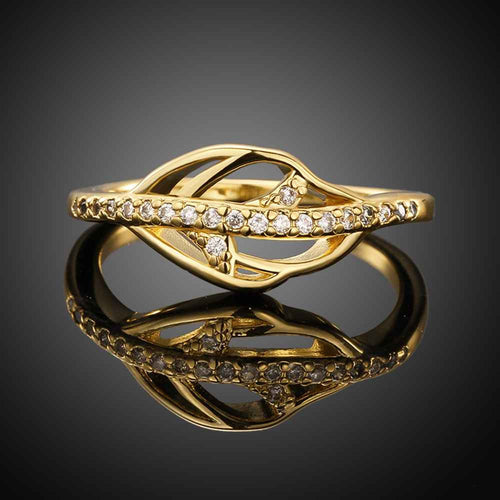 18K Gold Plated rings insets A transverse anel masculino SKGR 69 MP