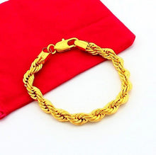 24k gold plated bracelets bangles big rope gold bracelete HBH 75 MP