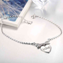 925 sterling silver bracelet charms Bone hanging heart friendship bracelets men jewelry STVH 33 MP