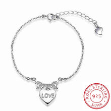 925 sterling silver bracelet charms Bone hanging heart friendship bracelets men jewelry STVH 33 MP