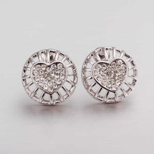 Austrian Crystal clip on earrings heart in middle mjk stud earrings orecchini bone 42 MP