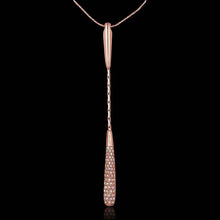 Austrian Crystal necklace women rose golden long necklace collier femme bijoux 92 MP