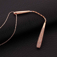 Austrian Crystal necklace women rose golden long necklace collier femme bijoux 92 MP