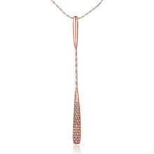 Austrian Crystal necklace women rose golden long necklace collier femme bijoux 92 MP