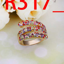18K Gold Plating Engagement rings colorful opal men jewelry264 MP