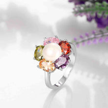 18K Gold Plated ring Colored flowers anillos fine jewelry SKGR412 MP