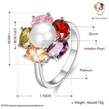 18K Gold Plated ring Colored flowers anillos fine jewelry SKGR412 MP