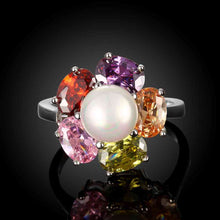 18K Gold Plated ring Colored flowers anillos fine jewelry SKGR412 MP