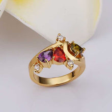 18K Gold Plated rings for men violetta red se men ring Gift for her152 MP