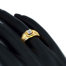 18K Gold Plated wedding ring Through stone men ring sport SKGR128 MP