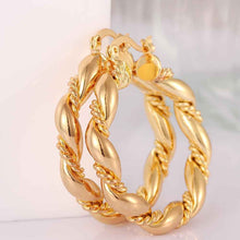 18k gold plated earings jewelry casual cord hoop pendientes jewellery MP