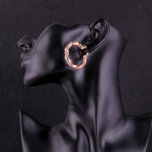 18k gold plated earings jewelry casual cord hoop pendientes jewellery MP
