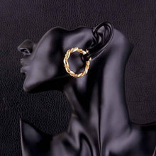 18k gold plated earings jewelry casual cord hoop pendientes jewellery MP