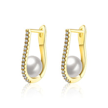 18k gold plated earring crystal pearl clip brincos de festa joias 371 MP