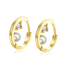 18k gold plated earring crystal pearl clip brincos de festa joias 371 MP