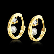 18k gold plated earring crystal pearl clip brincos de festa joias 371 MP