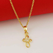 24k gold plated pendant necklace pierced petal crystal collier charm272 MP