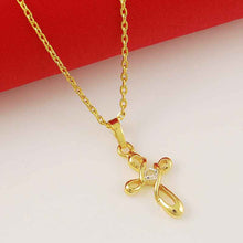 24k gold plated pendant necklace pierced petal crystal collier charm272 MP