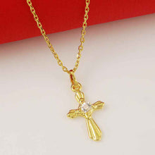 24k gold plated pendant necklace pierced petal crystal collier charm272 MP